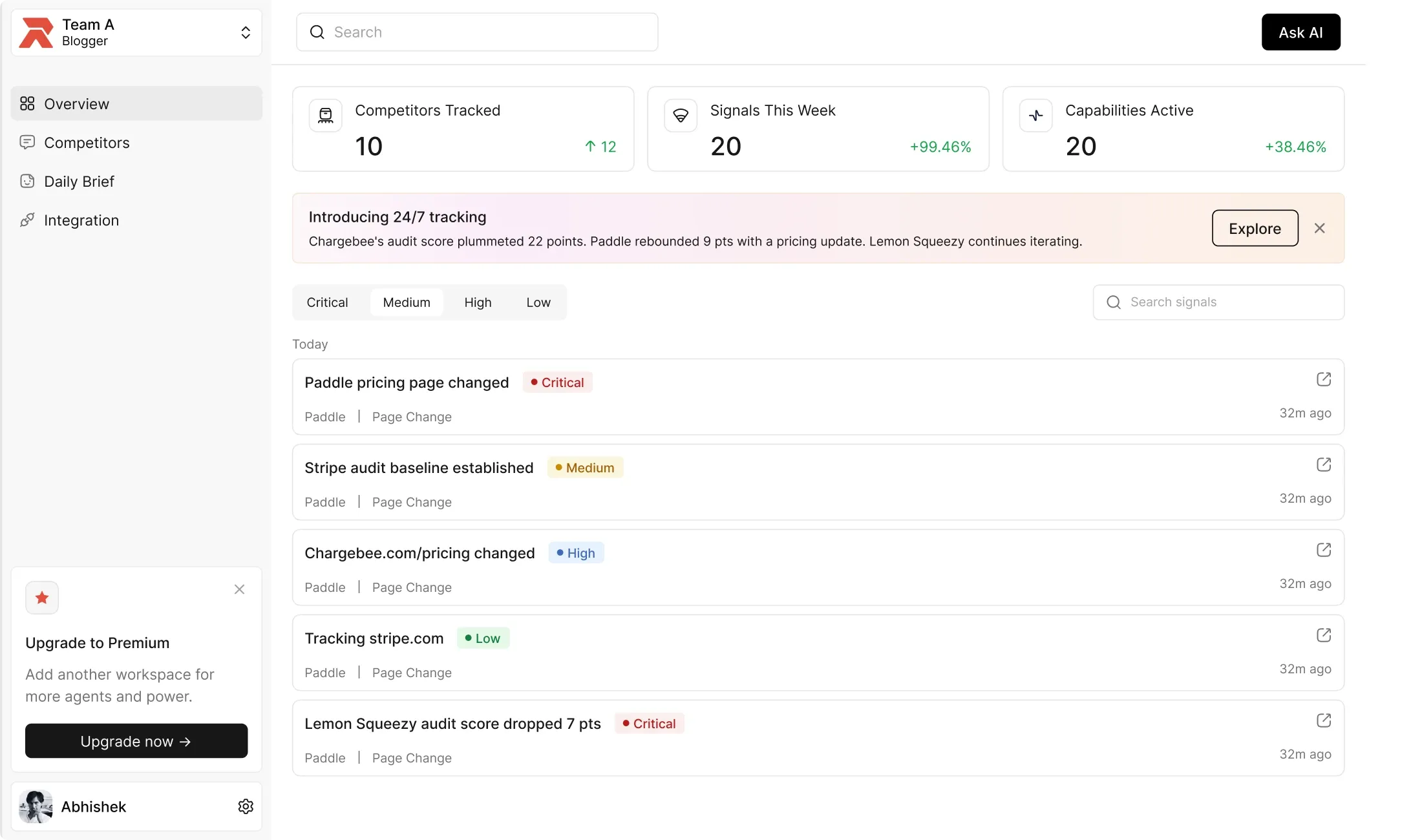 RunAgents dashboard preview